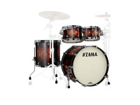 Tama Starclassic Maple Standard MBB - Toms: madera de arce de 6 capas / 5 mm, Bombo: 8 láminas de madera de arce / 7 mm, MA42ZBNS-MBB, Herrajes de níquel negro, Soporte para tom de bloqueo rápido, Llantas de fundición, 