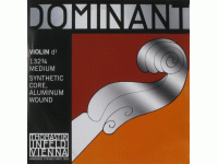 Thomastik Dominant D Violin 3/4 medium - Cadena d simple, Para violín 3/4, Aluminio en núcleo sintético, Voltaje: medio, Con punta de bola, 132 3/4 medio, 
