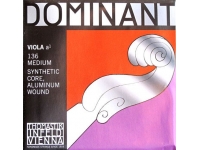 Thomastik Dominant Viola A Medium 136  - sola cuerda, Escala: 37cm, aluminio / sintético, extremo de la bola, Voltaje: Medio, 136 Promedio, 