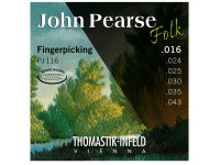 Thomastik PJ116 - Cuerdas para tocar con los dedos de John Pearse, Calibres: .016, .024, .025, .030, .035, .043, Enrollado redondo sobre núcleo de acero, Thomastik PJ116 - Cuerdas para tocar con los dedos de John Pearse, Calibres: .016, .024, .025, .030, .035, .043, Enrollado redondo sobre núcleo de acero,