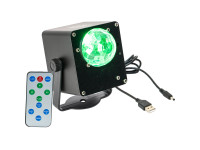 TINYLED-RGB-ASTRO - 3x LED RGB de 1w, Automático o controlado por comando, Batería recargable, Comando incluido, 