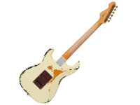 Vintage  V6 ICON Distressed White over Sunburst