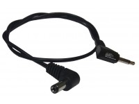 Voodoo Lab Pedal Power Cable PPMIN-R - Cable de conexión del adaptador de CA, Conector de fuente de alimentación: conector coaxial de 2,1 mm (ángulo), Conector de pedal: mini jack de 3,5 mm (ángulo), Polaridad: Estándar (cable positivo)...