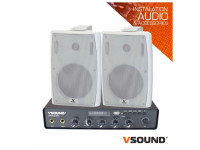 VSOUND Sistema de Sonorização 100W 12/230V 100V 50m2 White