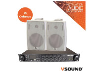 VSOUND Sistema de Sonorização 160W 220V 100V 120m2 White