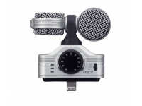 Zoom iQ7 - Micrófono para dispositivos iOS (iPhone o iPad) con conexión Lightning, Micrófono de condensador estéreo, Para grabaciones MS (medio/lateral): 90°/120°/ms, máx. SPL: 120dB, Ganancia de entrada: +3 ...